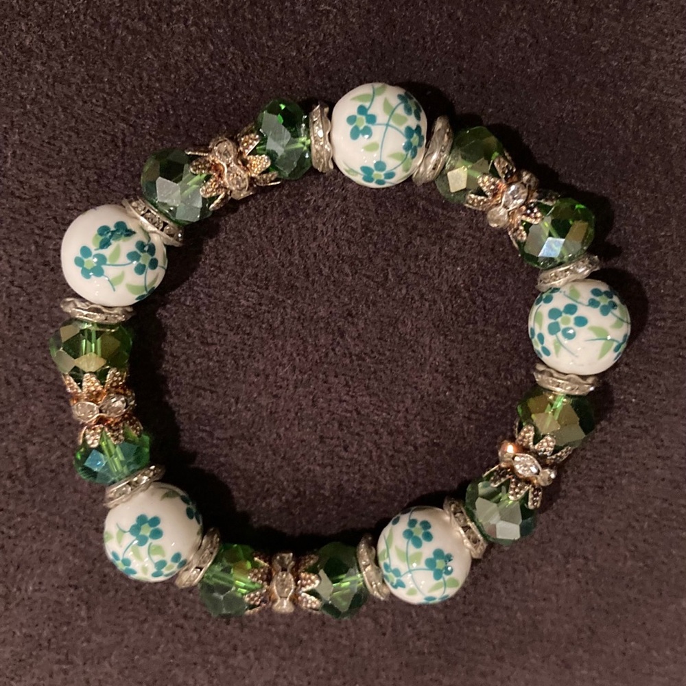 Handmade Beaded Gemstone Bracelet..